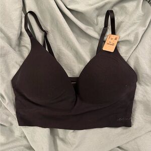 Pink wireless push up seamless bra